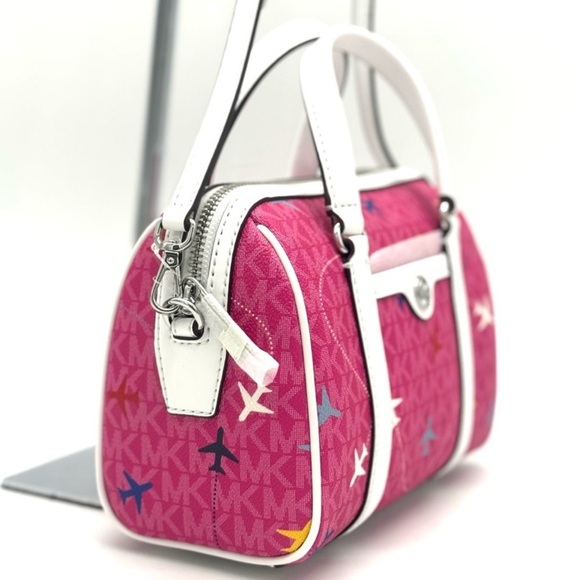 Michael Kors Medium Logo Card Case Wallet Ox Blood Multi - Picture 3 of 8